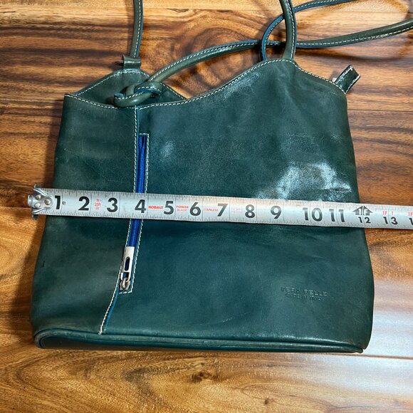 Vera Pelle Backpack Purse Green Leather main image 5